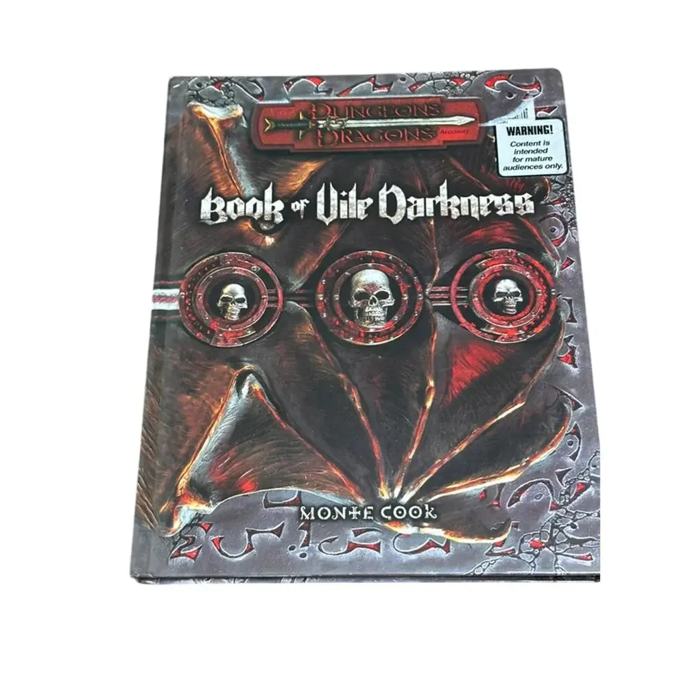 2002 Dungeons and Dragons Book of Vile Darkness by Monte Cook 1st Printing
